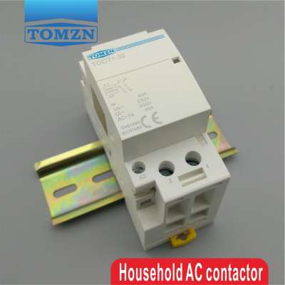 CT1 2P 40A 220V/230V 400V~ 50/60HZ Din rail Household ac contactor 2NO