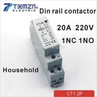 CT1 2P 20A 1NC 1NO 220V/230V 50/60HZ Din rail Household ac contactor