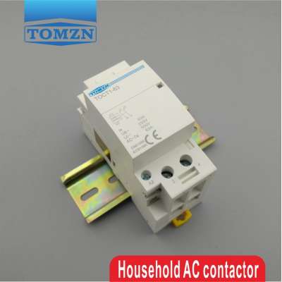 CT1 2P 63A 220V/230V 50/60HZ Din rail Household ac contactor 2NO